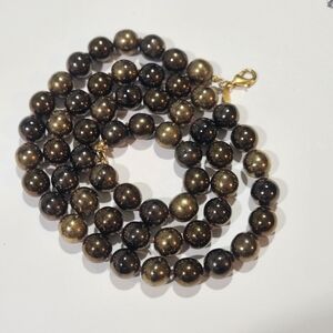 Vintage Joan Rivers Metallic Bead Necklace